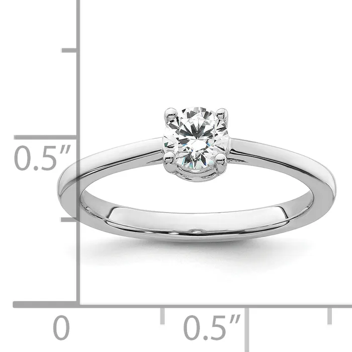 14k White Gold 1 Ct Lab Grown Diamond VSSI G Engagement Ring Goldia Rings