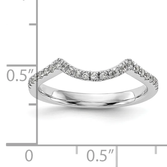 14k White Gold 14kw Lab Grown Diamond SI1SI2 G H I Wedding Band Ring Goldia Rings