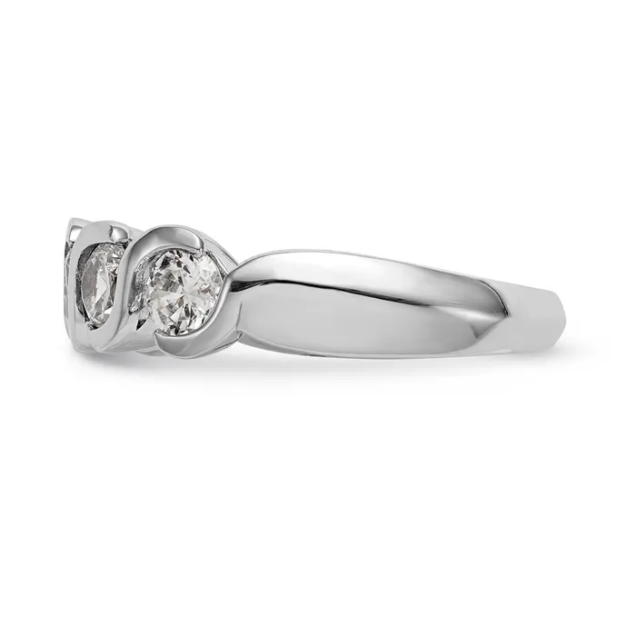 14K White Gold Diamond Band Goldiacom Rings