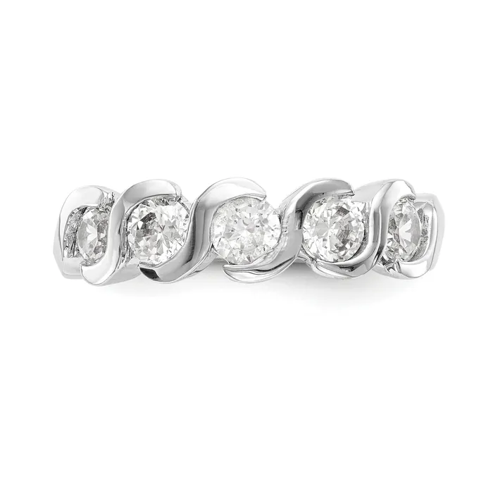 14K White Gold Diamond Band Goldiacom Rings