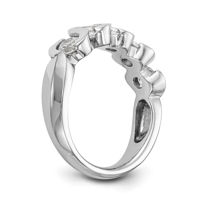 14K White Gold Diamond Band Goldiacom Rings