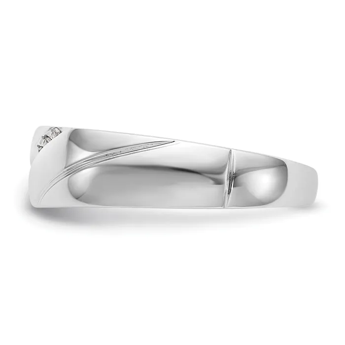 14K White Gold Lab Grown VSSI G Diamond Trio Mens Wedding Band Ring Goldia Rings