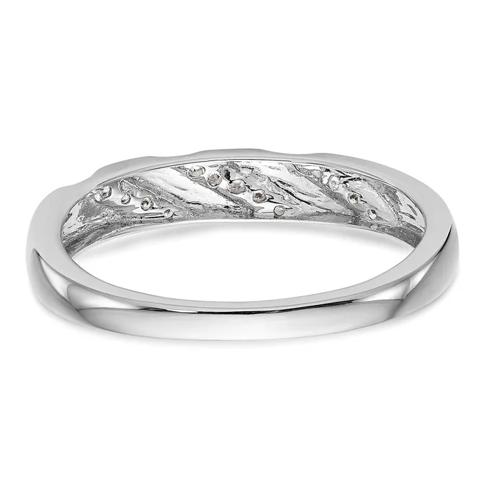 14K White Gold Lab Grown VSSI G Diamond Trio Mens Wedding Band Ring Goldia Rings