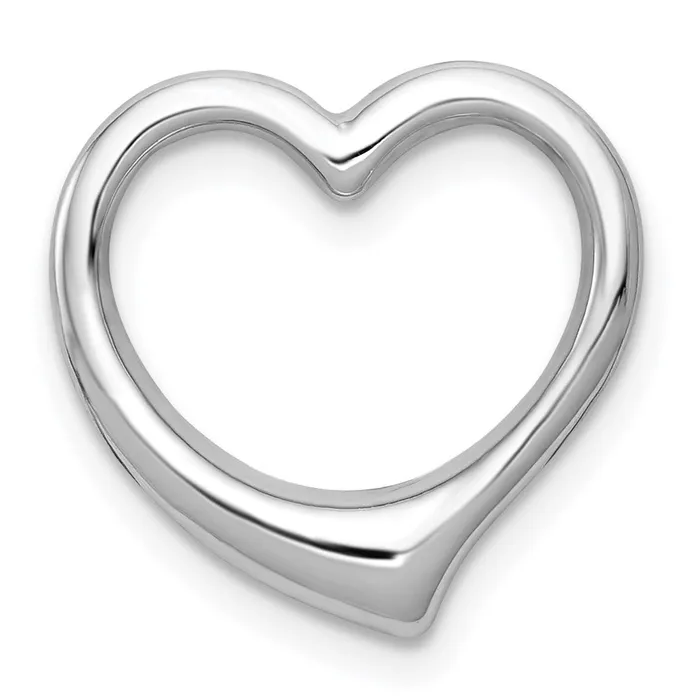 14k White Gold Polished Cut Out Heart Slide Goldia Rings