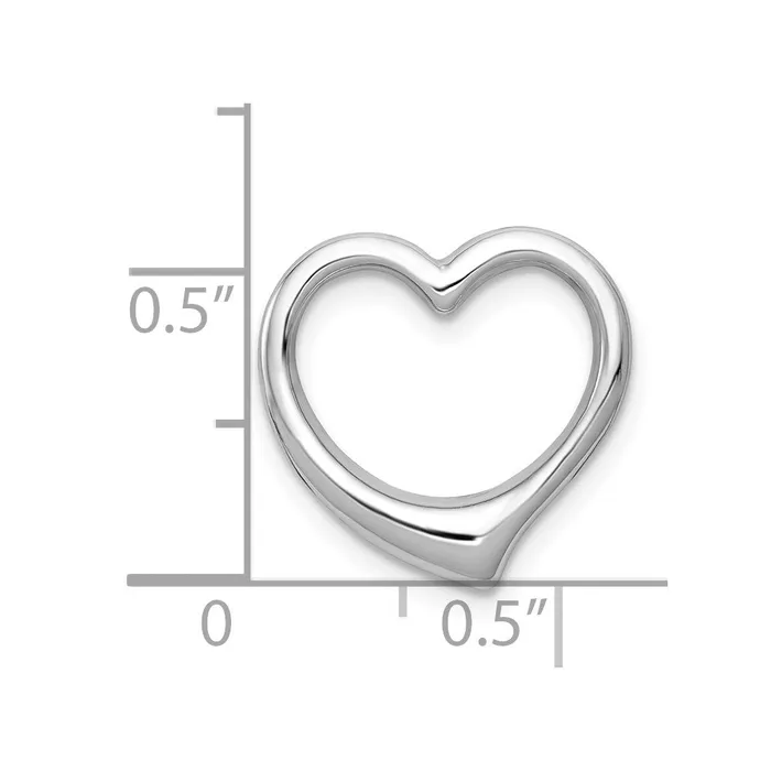 14k White Gold Polished Cut Out Heart Slide Goldia Rings