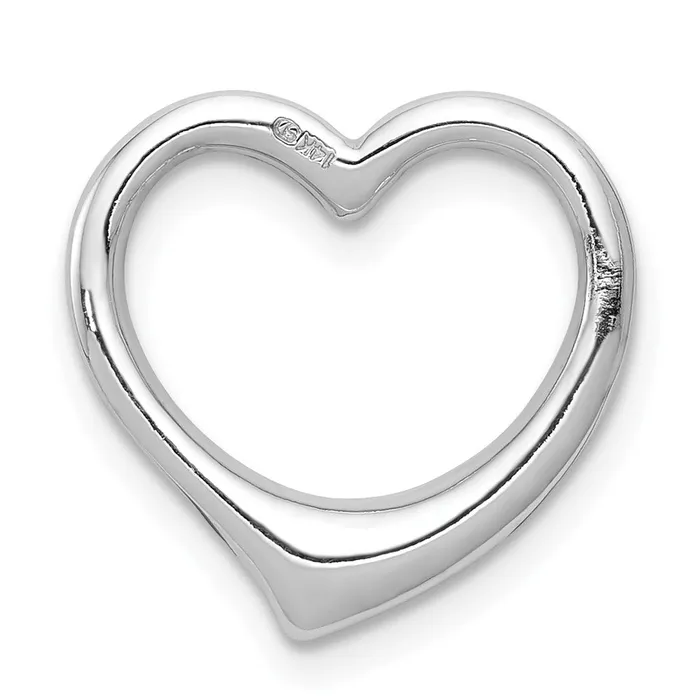 14k White Gold Polished Cut Out Heart Slide Goldia Rings