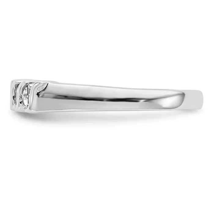 14K White Gold Real Diamond Band Goldiacom Rings