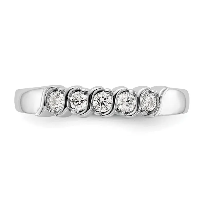 14K White Gold Real Diamond Band Goldiacom Rings