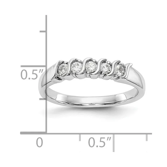 14K White Gold Real Diamond Band Goldiacom Rings