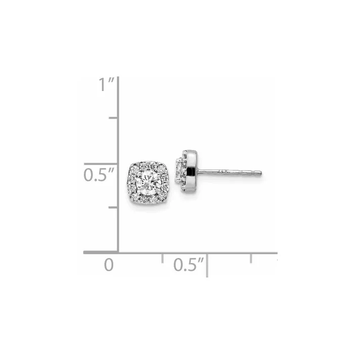 14k White Gold Real Diamond Earrings Goldia Earrings