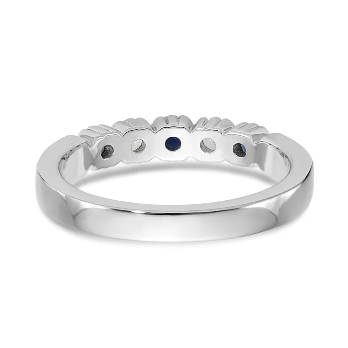 14k White Gold Real Diamond wSapphire Band Goldiacom Rings