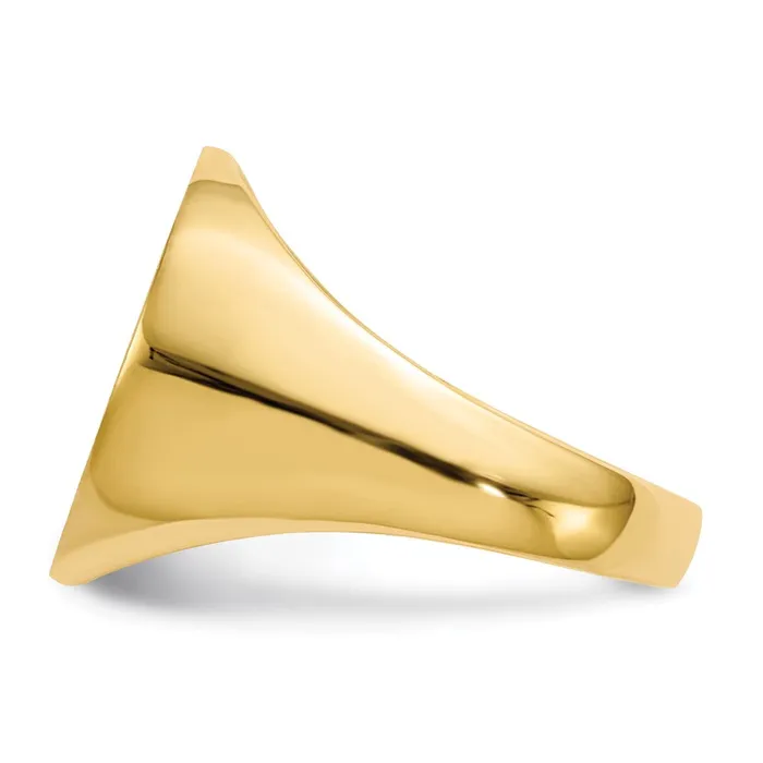 14K Yellow Gold 165x180mm Closed Back Mens AA Real Diamond Signet Ring Goldiacom Rings