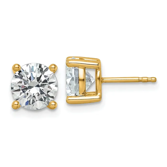14k Yellow Gold 3 ctw Certified Lab Grown Diamond VSSI G Round 4 Prong Heavy Wt Stud Earrings Goldia Earrings 14k Yellow Gold 3 ctw Certified Lab Grown Diamond VSSI G Round 4 Prong Heavy Wt Stud Earrings Goldia Earrings