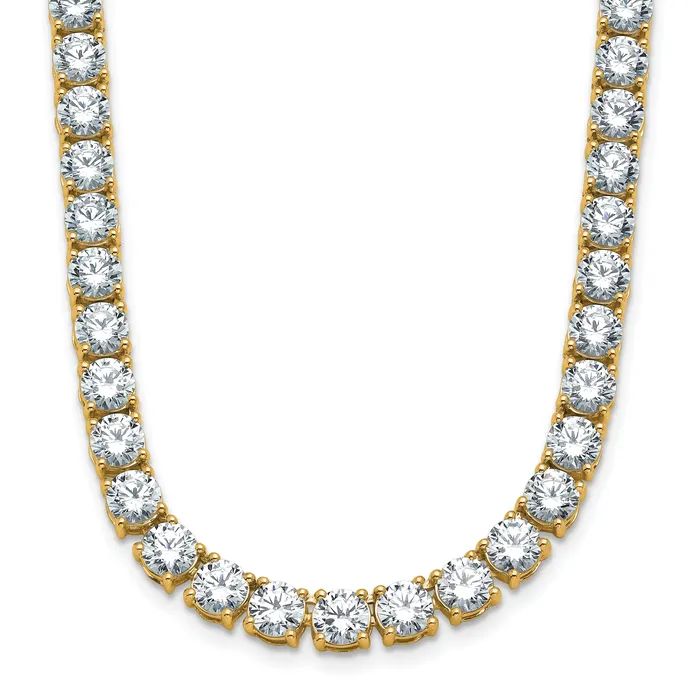 14k Yellow Gold 34 38 Ct Lab Grown Diamond VSSI G Round 18 inch Straight Tennis Necklace Goldia Necklaces 14k Yellow Gold 34 38 Ct Lab Grown Diamond VSSI G Round 18 inch Straight Tennis Necklace Goldia Necklaces