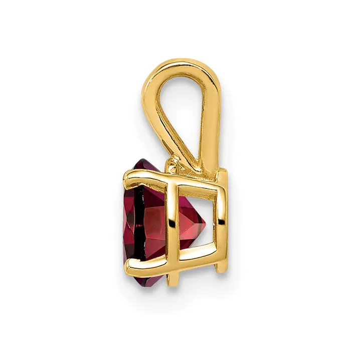 14K Yellow Gold 6mm Garnet Checker pendant Goldia PreStyled Sets