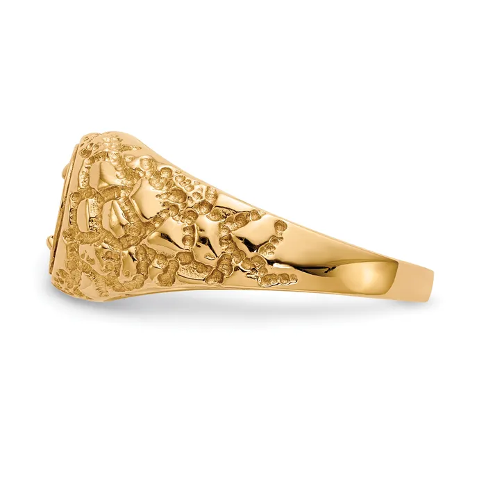 14k Yellow Gold 78 Ct Lab Grown Diamond VSSI G Mens Ring Goldia Rings