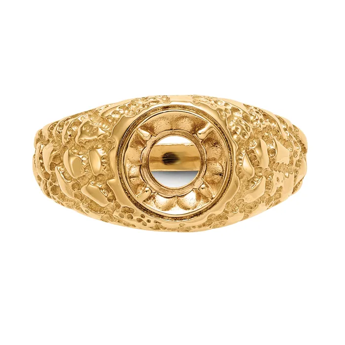 14k Yellow Gold 78 Ct Lab Grown Diamond VSSI G Mens Ring Goldia Rings
