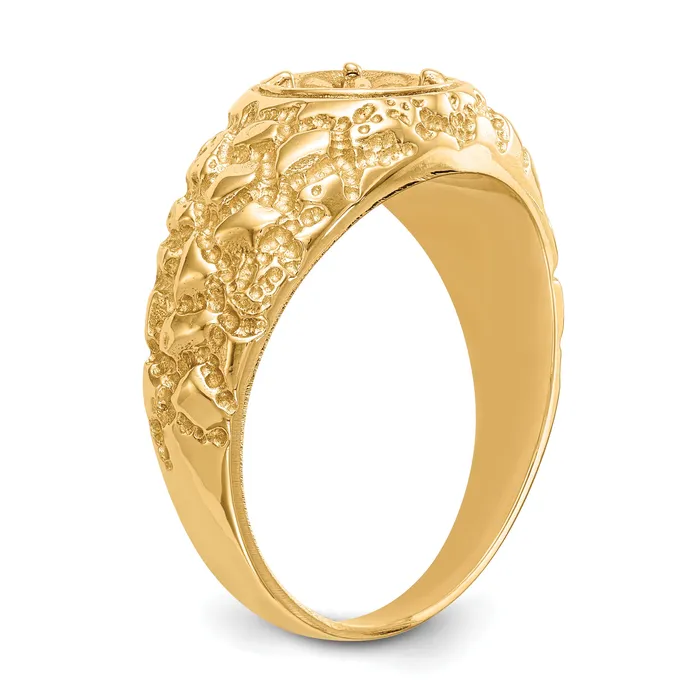 14k Yellow Gold 78 Ct Lab Grown Diamond VSSI G Mens Ring Goldia Rings