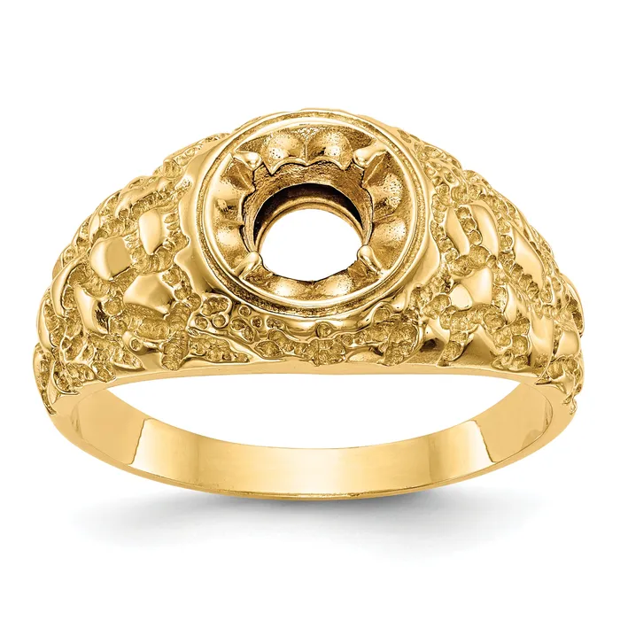 14k Yellow Gold 78 Ct Lab Grown Diamond VSSI G Mens Ring Goldia Rings
