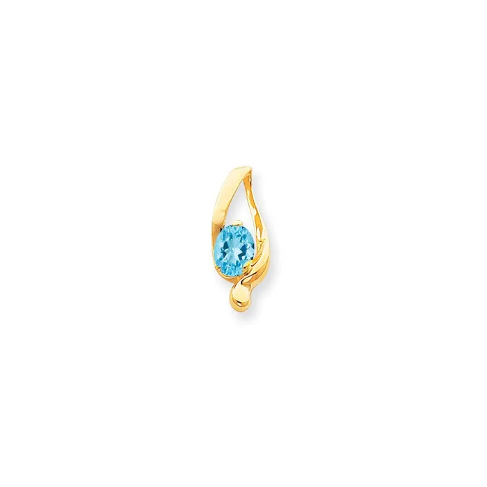14k Yellow Gold 8x6mm Oval Tanzanite slide Goldia PreStyled Sets