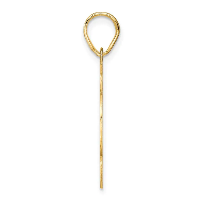 14k Yellow Gold Brushed Border Script Number 82 Pendant Goldia PreStyled Sets