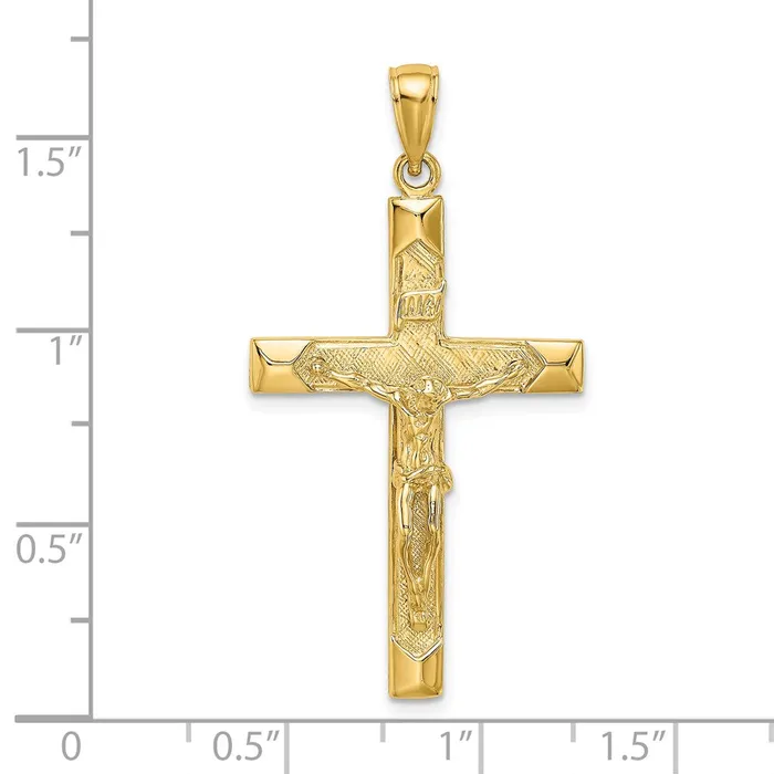 14k Yellow Gold Crucifix Charm Goldia Charm Necklaces
