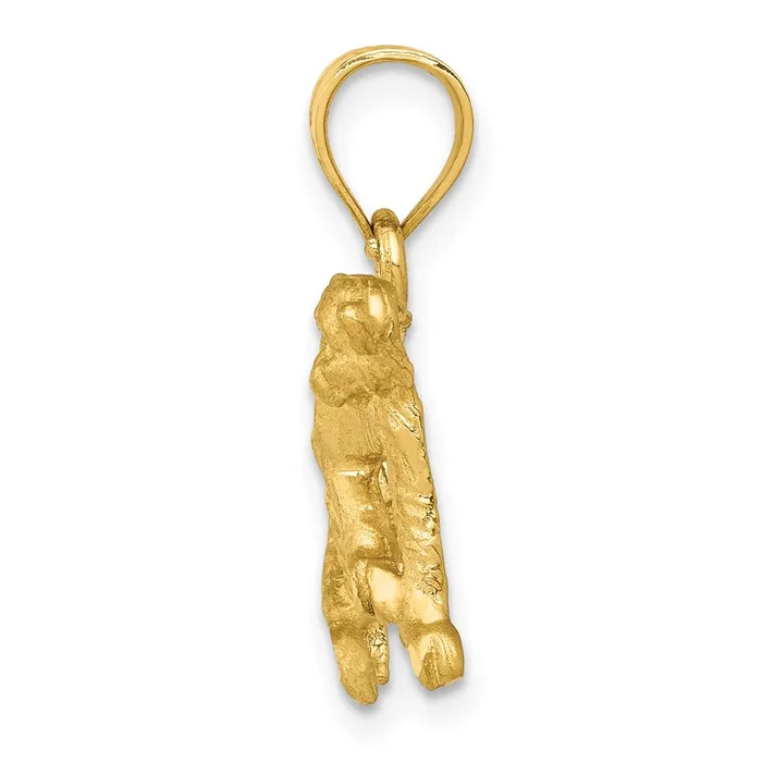 14k Yellow Gold Diamondcut Monkey Pendant Goldia Necklaces