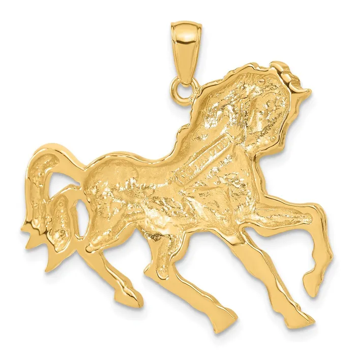 14k Yellow Gold Horse Galloping Pendant Goldia PreStyled Sets