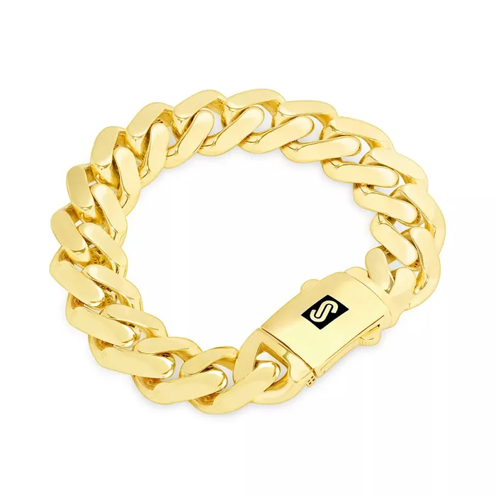 14K Yellow Gold Miami Cuban 15mm Royal Monaco Link Chain Bracelet 8 85 9 Goldiacom Bracelets 14K Yellow Gold Miami Cuban 15mm Royal Monaco Link Chain Bracelet 8 85 9 Goldiacom Bracelets