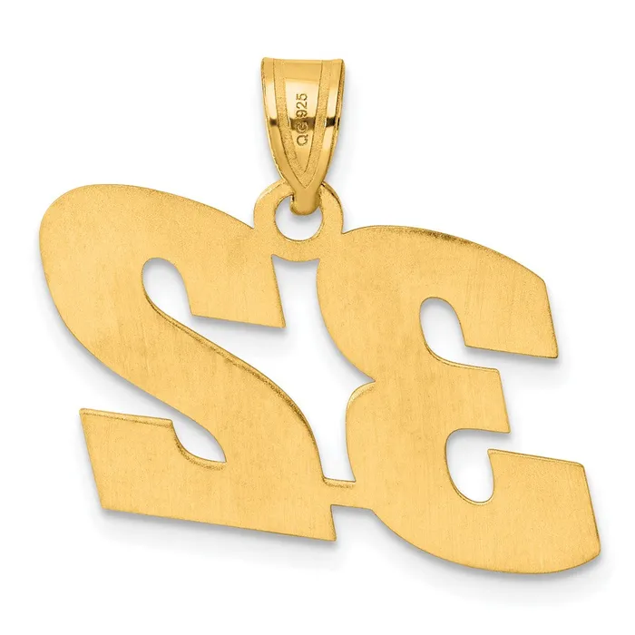 14k Yellow Gold Polished Block Number 32 Pendant Goldia PreStyled Sets