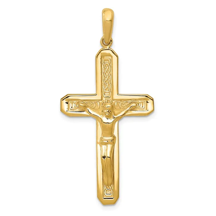 14k Yellow Gold Polished Crucifix Pendant Goldia PreStyled Sets