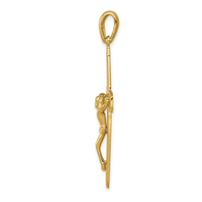 14k Yellow Gold Polished Crucifix Pendant Goldia PreStyled Sets