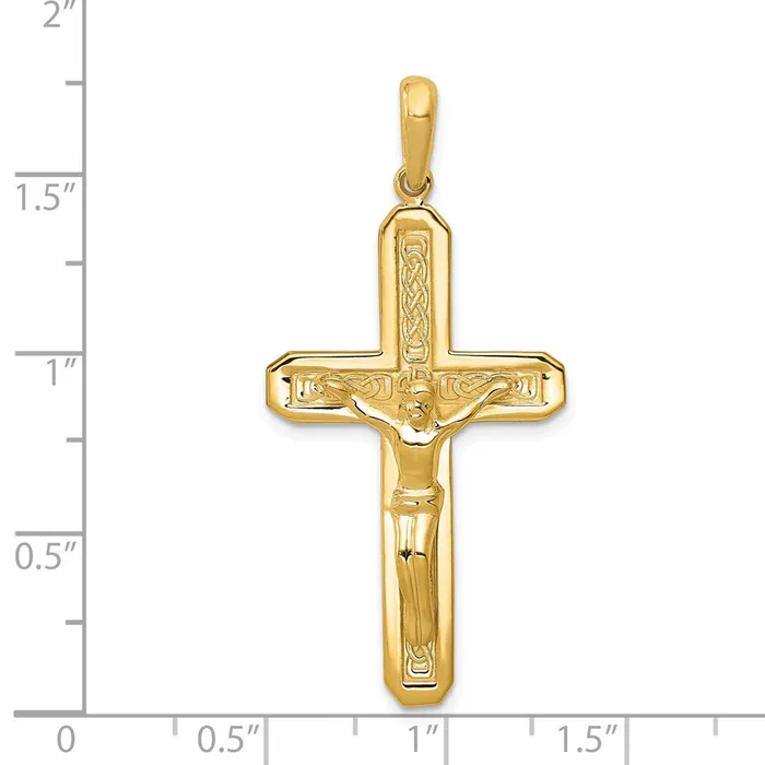 14k Yellow Gold Polished Crucifix Pendant Goldia PreStyled Sets