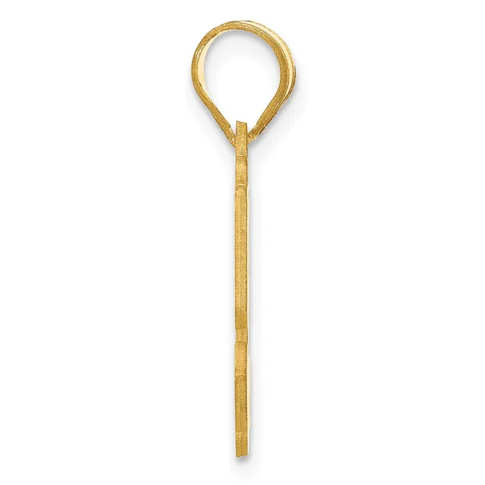 14k Yellow Gold Polished Etched Number 52 Pendant Goldia PreStyled Sets