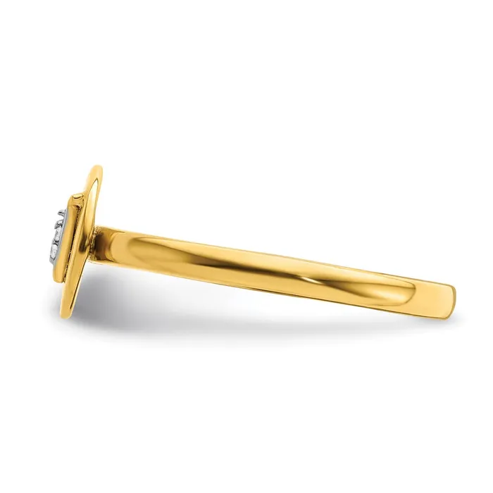 14k Yellow Gold Real Diamond Initial N Ring Goldiacom Rings