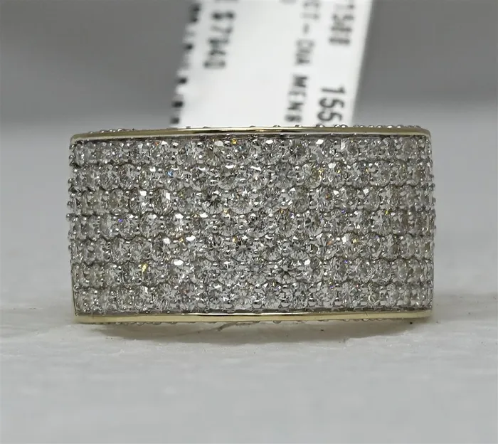 14k Yellow Gold Round Diamond Pave Band Ring 315 Cttw gndatlanta Rings 14k Yellow Gold Round Diamond Pave Band Ring 315 Cttw gndatlanta Rings