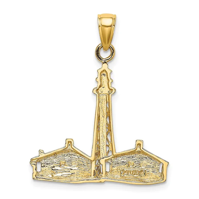 14k Yellow Gold SANIBEL ISLAND Lighthouse Charm Goldia Charm Necklaces