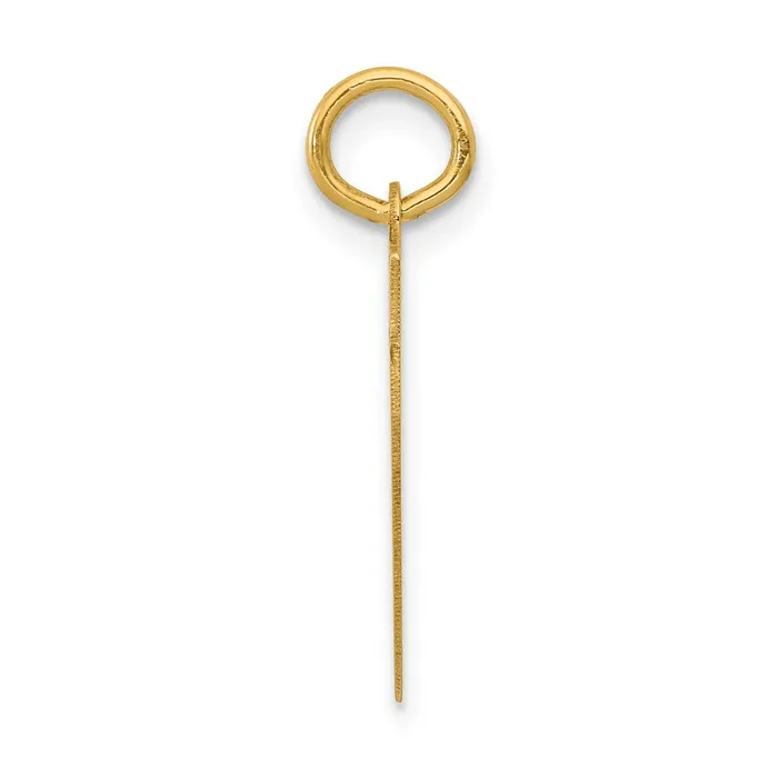 14k Yellow Gold Small Polished Number 47 Charm Goldia Charm Necklaces