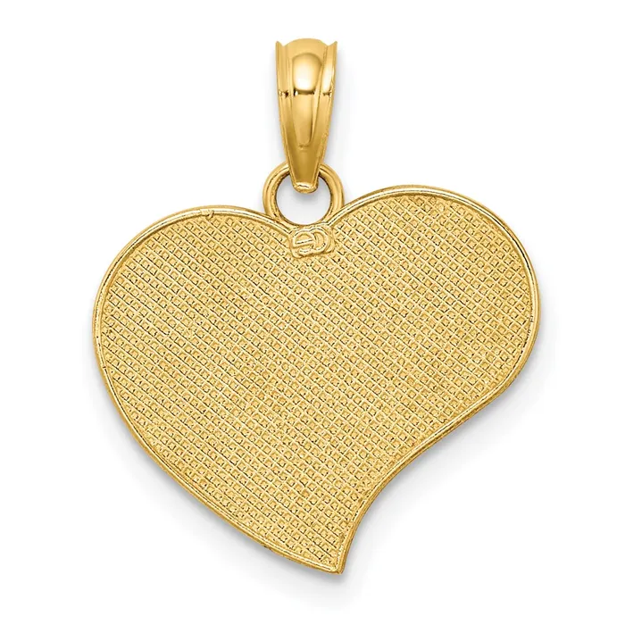 14k Yellow u0026 Rhodium Gold wRhodium MOM and Angel Heart Charm Goldia Charm Necklaces
