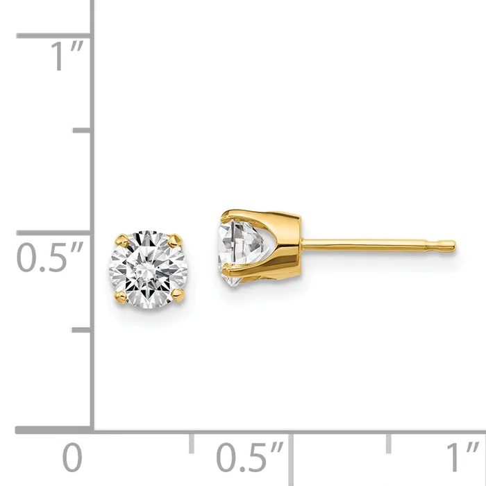 14y 95ct I1 J K Diamond Stud Push on Post Earrings goldiaca Earrings