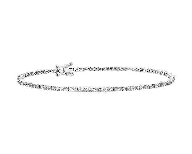 Bracelets 34 ct tw Classic FourProng Natural Diamond Tennis Bracelet in 18K White Gold Goldia Bracelets 34 ct tw Classic FourProng Natural Diamond Tennis Bracelet in 18K White Gold Goldia