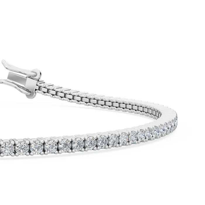 Bracelets Goldia 30 ct tw Classic FourProng Natural Diamond Tennis Anklet in 10K White Gold