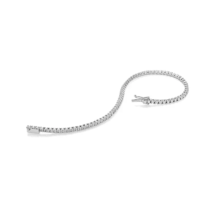 Bracelets Goldia 34 ct tw Classic FourProng Natural Diamond Tennis Bracelet in 14K White Gold