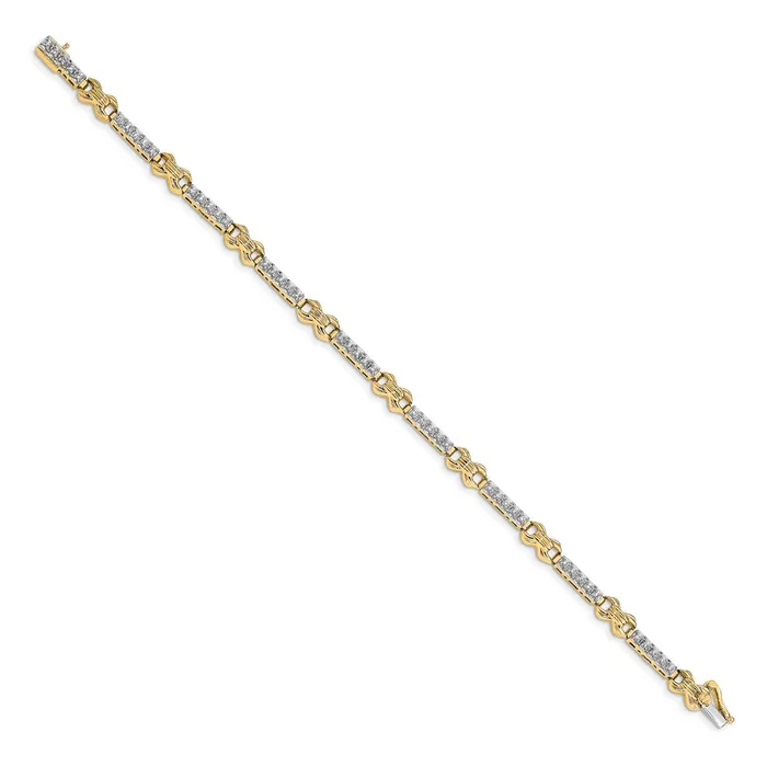 Bracelets goldiaca 14k Twotone Natural Diamond Bracelet
