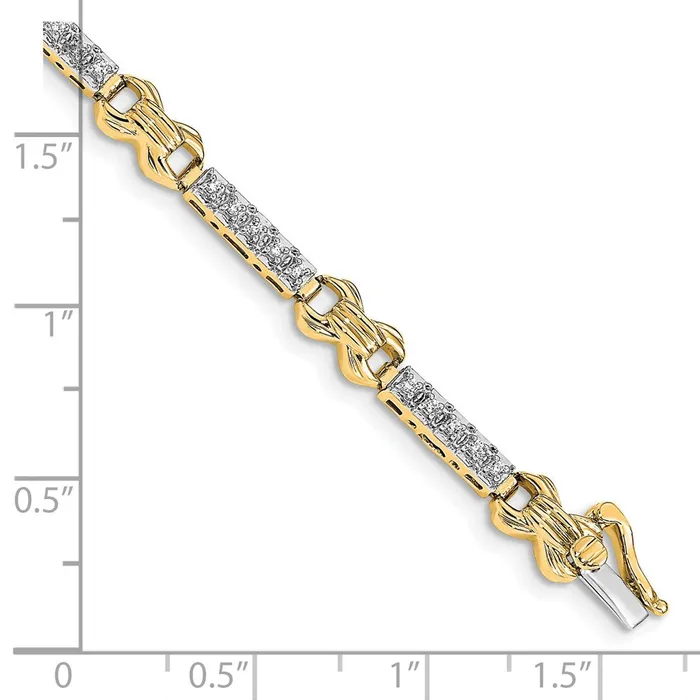 Bracelets goldiaca 14k Twotone Natural Diamond Bracelet