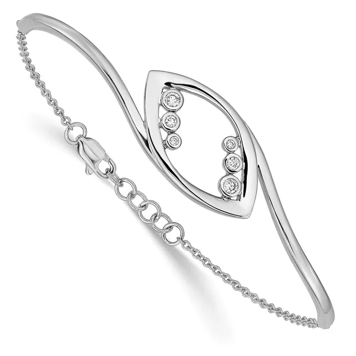 Bracelets goldiaca 14k White Gold Fancy Round Natural Diamond 7in w5in ext Bracelet Bracelets goldiaca 14k White Gold Fancy Round Natural Diamond 7in w5in ext Bracelet