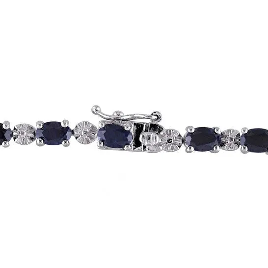 Bracelets JMS always Original AMOUR Diamond and 11 16 CT TGW Black Sapphire Bracelet In Sterling Silver Bracelets JMS always Original AMOUR Diamond and 11 16 CT TGW Black Sapphire Bracelet In Sterling Silver