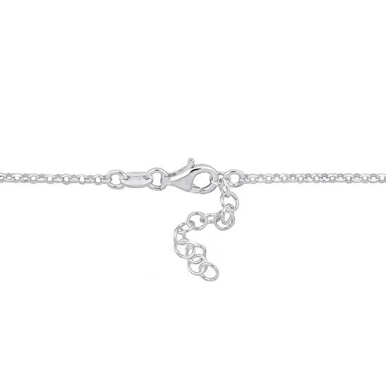 Bracelets JMS always Original Amour Heart Charm Station Bracelet in TwoTone White and Rose Plated Sterling Silver