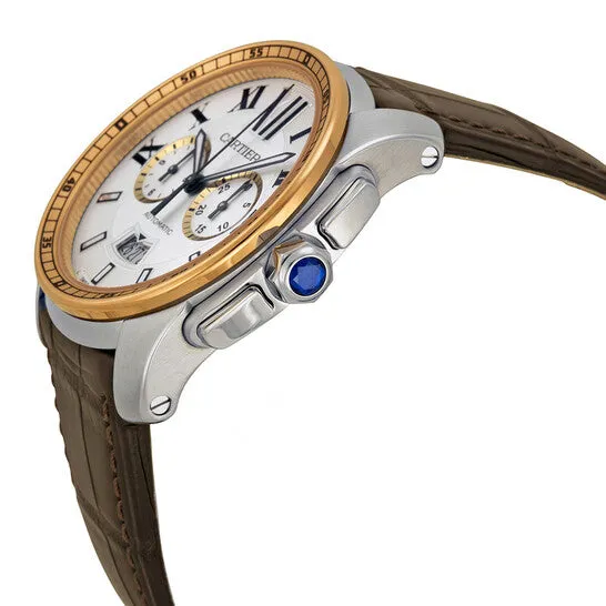 Bracelets JMS always Original Cartier Calibre De Cartier Silver Dial Stainless Steel 18kt Pink Gold Brown Alligator Mens Watch W7100043 Bracelets JMS always Original Cartier Calibre De Cartier Silver Dial Stainless Steel 18kt Pink Gold Brown Alligator Mens Watch W7100043