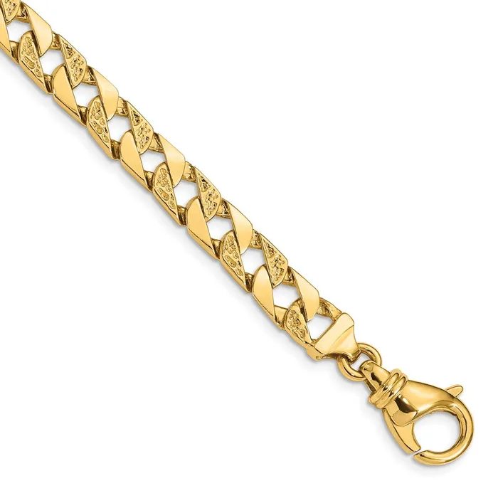 Bracelets Solid 14K Yellow Gold 7 inch 75mm Hand Polished Fancy Link with Fancy Lobster Clasp Bracelet MDS Bracelets Solid 14K Yellow Gold 7 inch 75mm Hand Polished Fancy Link with Fancy Lobster Clasp Bracelet MDS